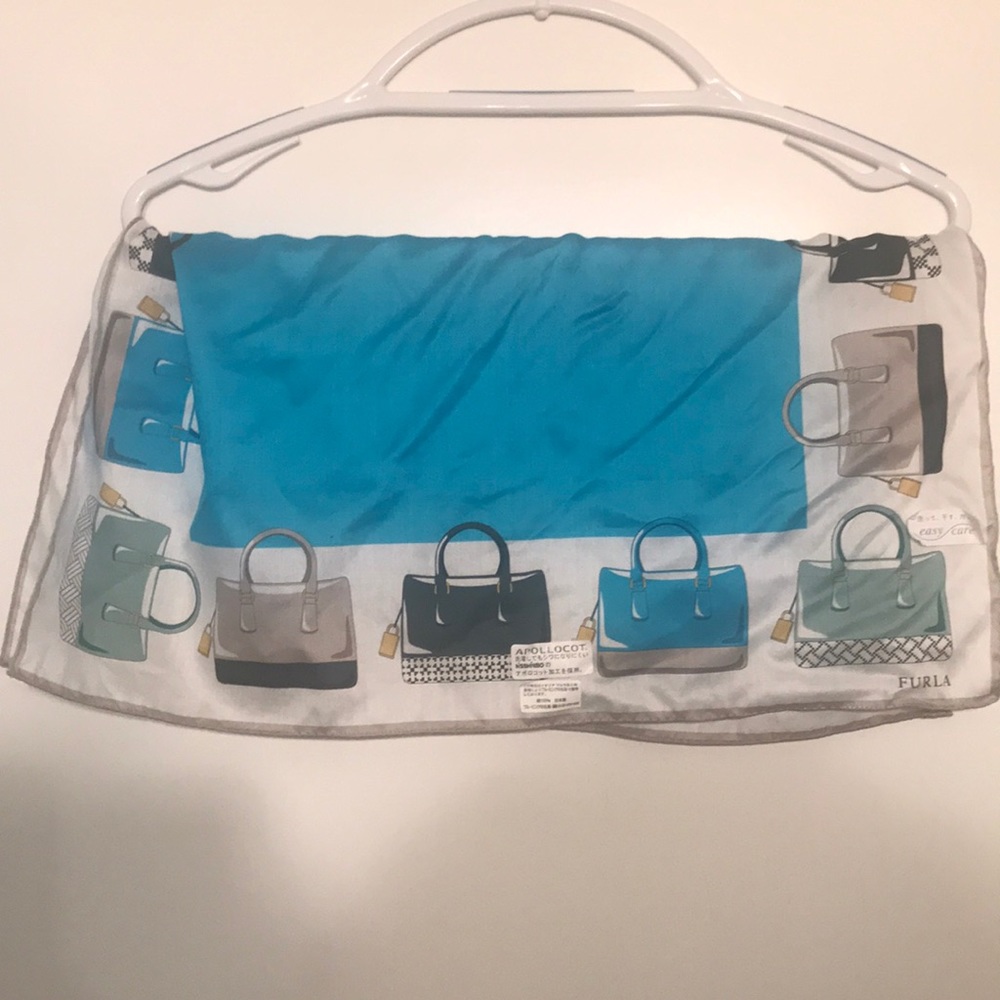 Furla square bag scarf NWT